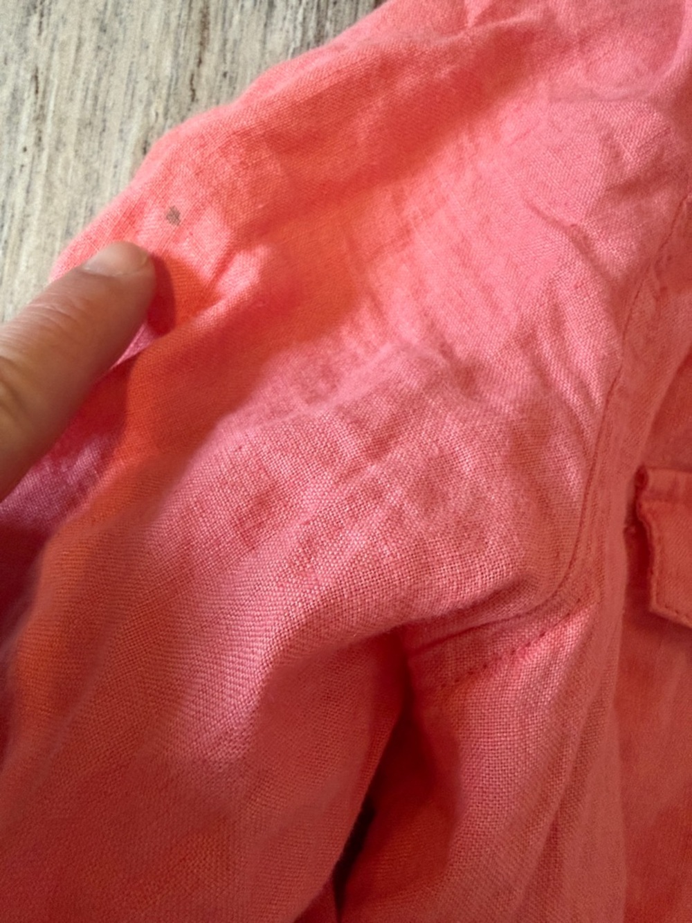Talbots woman’s Coral Button-Down Linen Shirt M - Picture 3 of 4